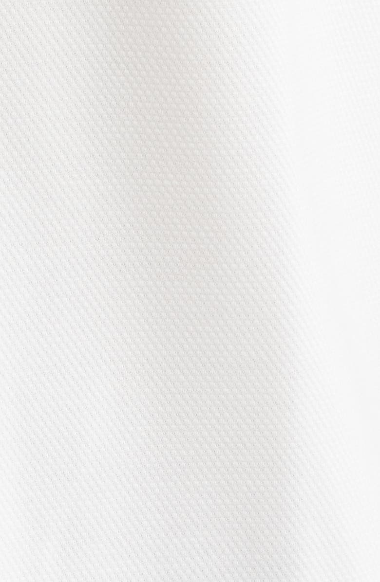 Johnston & Murphy Bennett Short Sleeve Heathered Cotton Blend Button-Up Shirt, Alternate, color, White Honeycomb