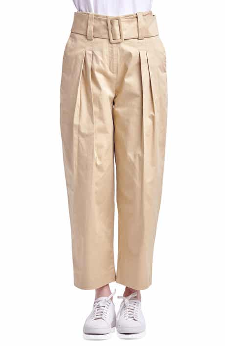 Belted Pleated Pants