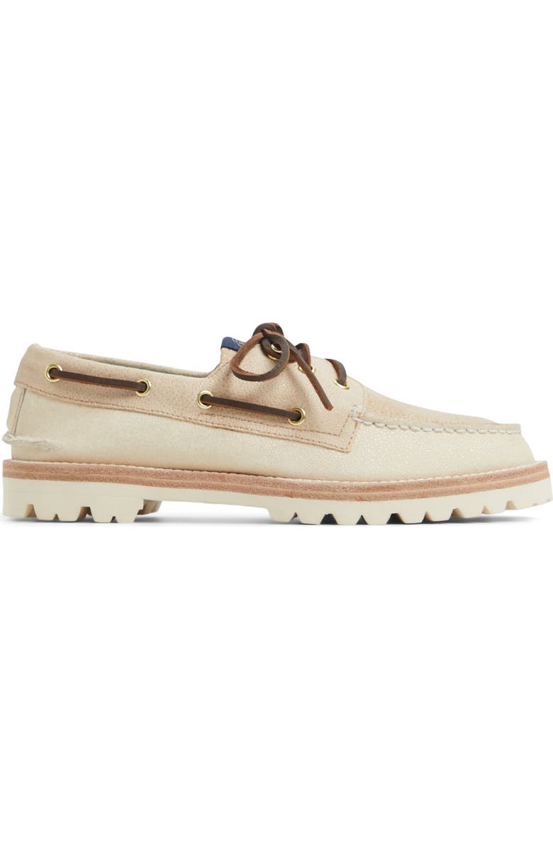 Sperry Authentic Original<sup>™</sup> 3-Eye Lug Sole Boat Shoe, Alternate, color, Medium Beige