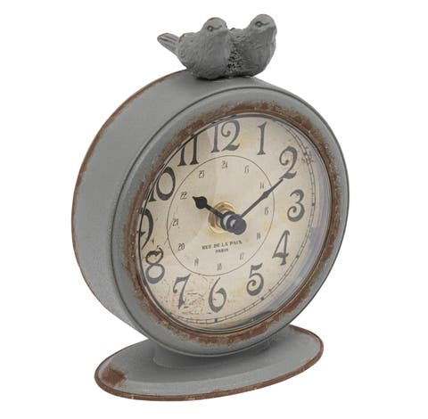 Decorative Mantel Clock with Bird