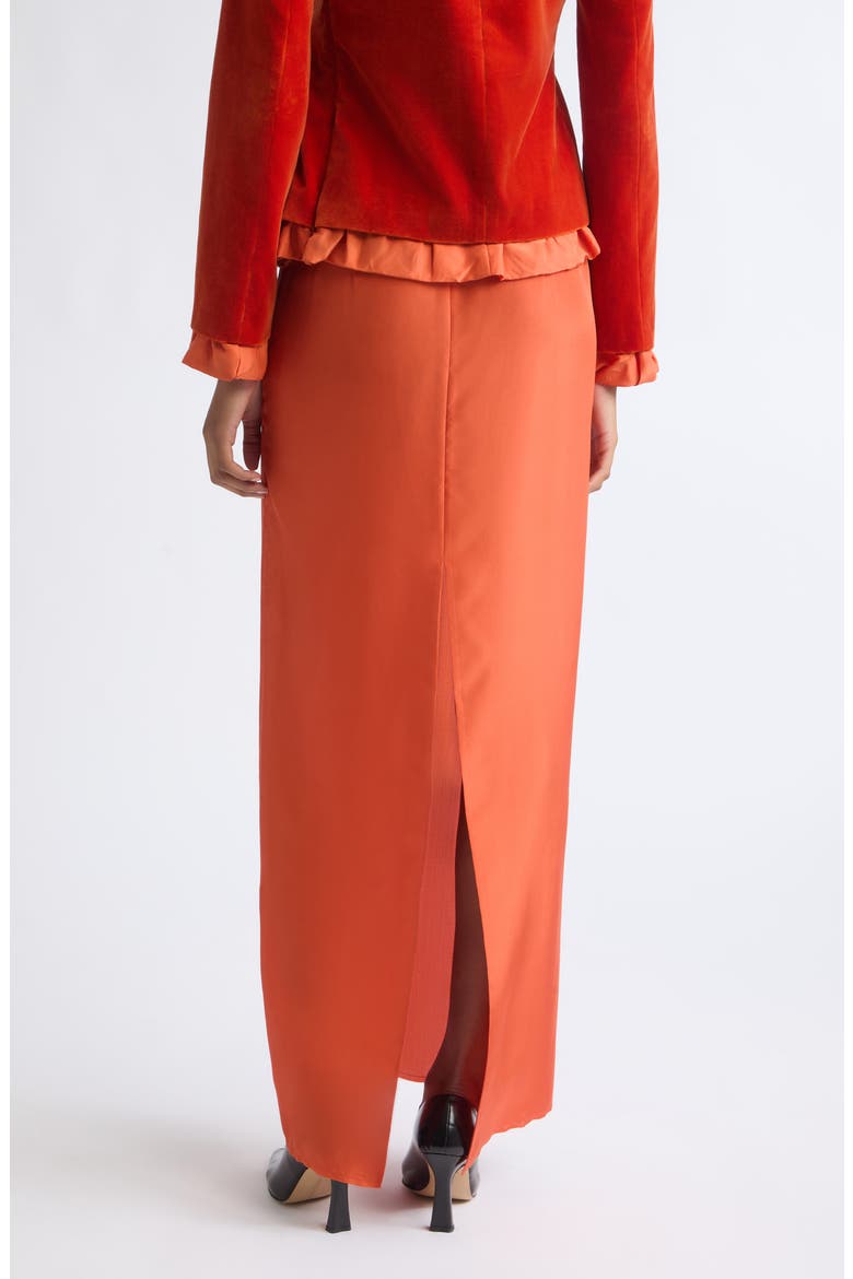Silk Habotai Maxi Slip Skirt, Alternate, color, DEEP PERSIMMON