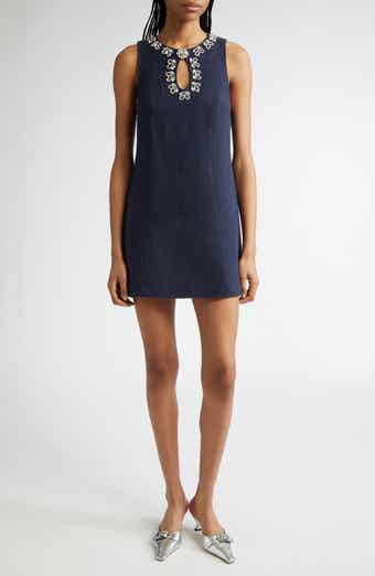 Cinq à Sept Franchelle Crystal Embellished Tweed Minidress