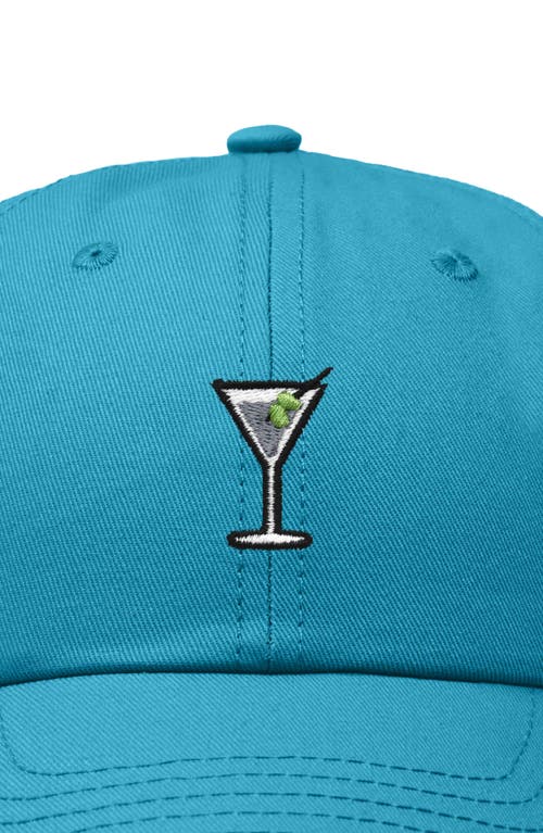 Dalix Martini Embroidered Casual Cap In Teal