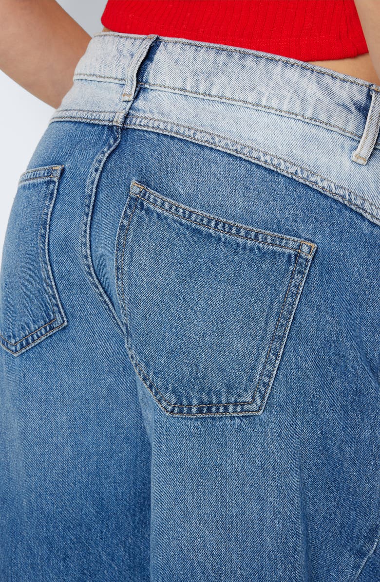 Noisy may Rinna Wide Leg Jeans, Alternate, color, Medium Blu Denim Colorblck