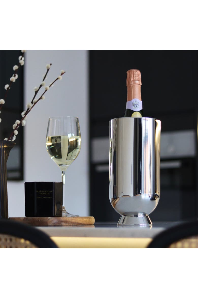 Trombone Wine Cooler, Alternate, color, Silver