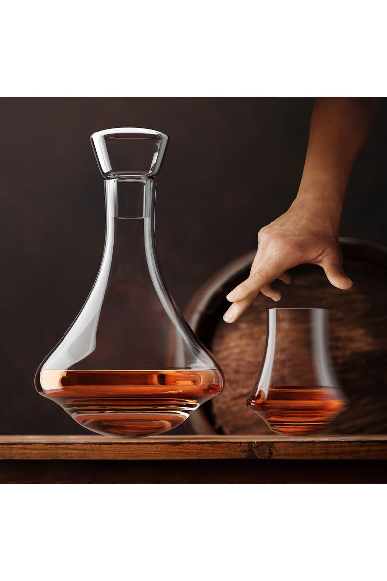 Revolve - Revolving Spirits Decanter with Stopper, Alternate, color, Clear