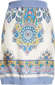 Etro★素敵！Paisley Mixed Media Miniskirt Etro Paisley Mixed Media Miniskirt | Nordstrom