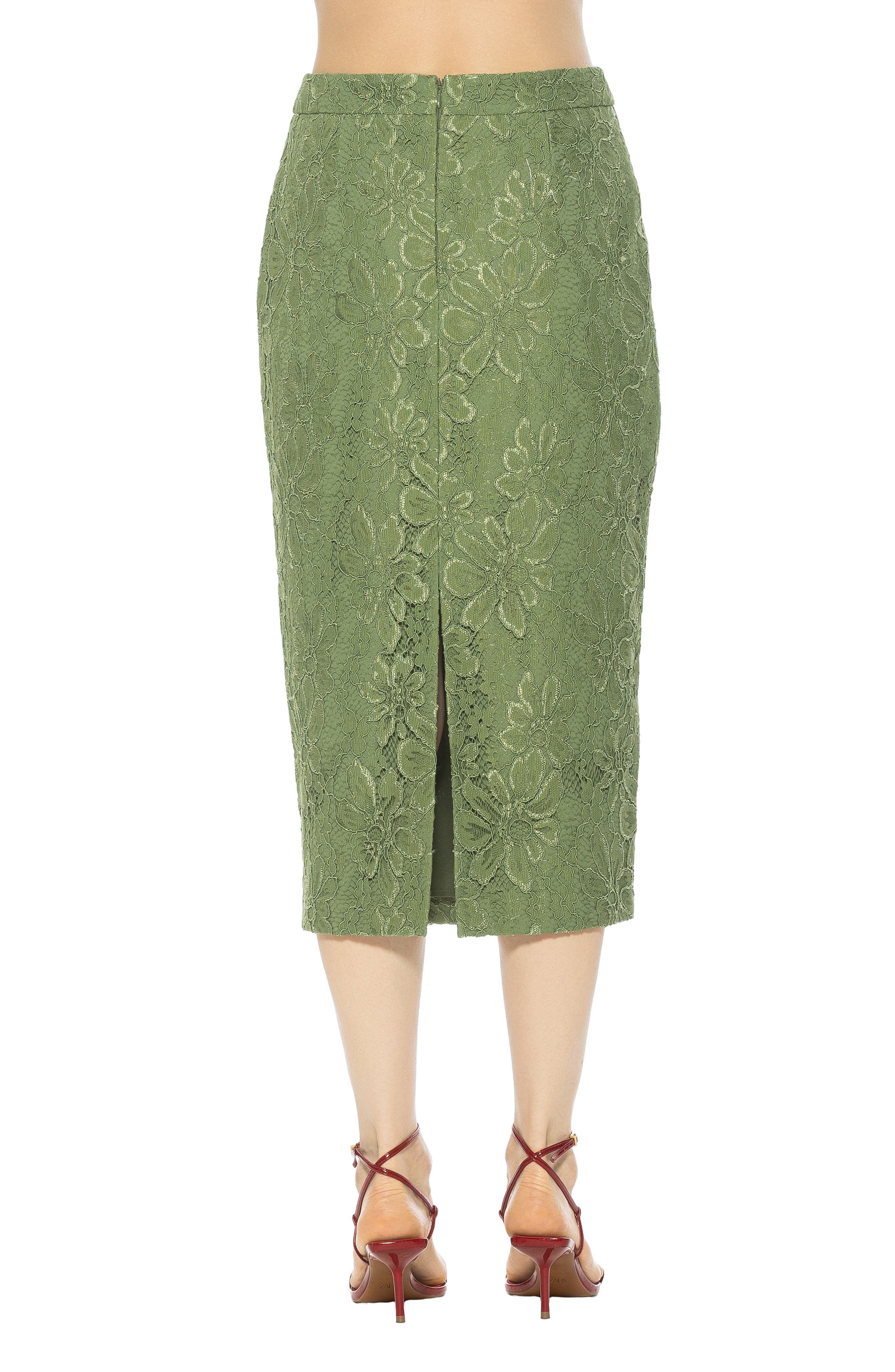 Taye Lace Midi Pencil Skirt - image 4