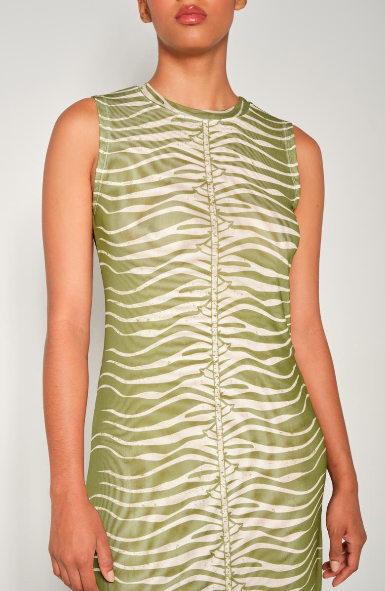 The Lulo Project Salty Sleeveless Maxi Dress, Alternate, color, Green Snake