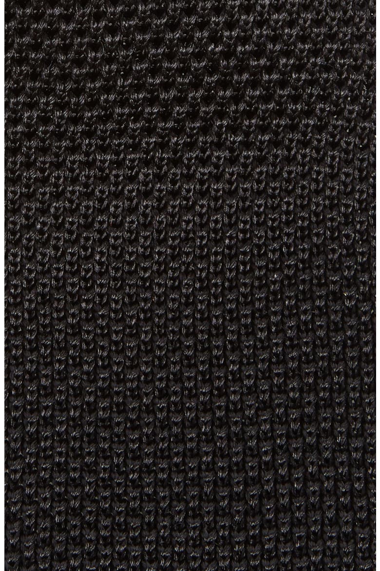 Stuart Silk Knit Tie, Alternate, color, BLACK