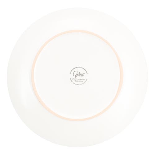 Gibson Home Everyday Plus 12 Piece Round Stoneware Dinnerware Set In White