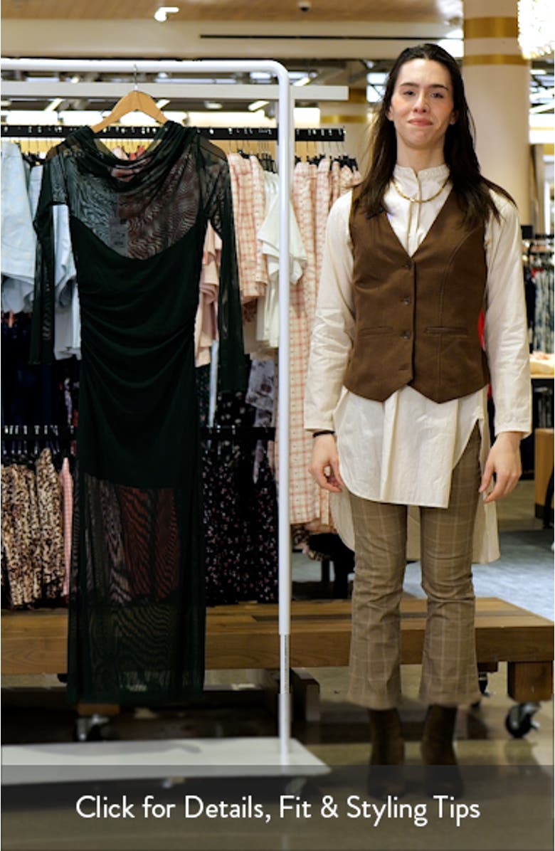 Aitana Asymmetric Neck Semisheer Midi Dress, sales video thumbnail