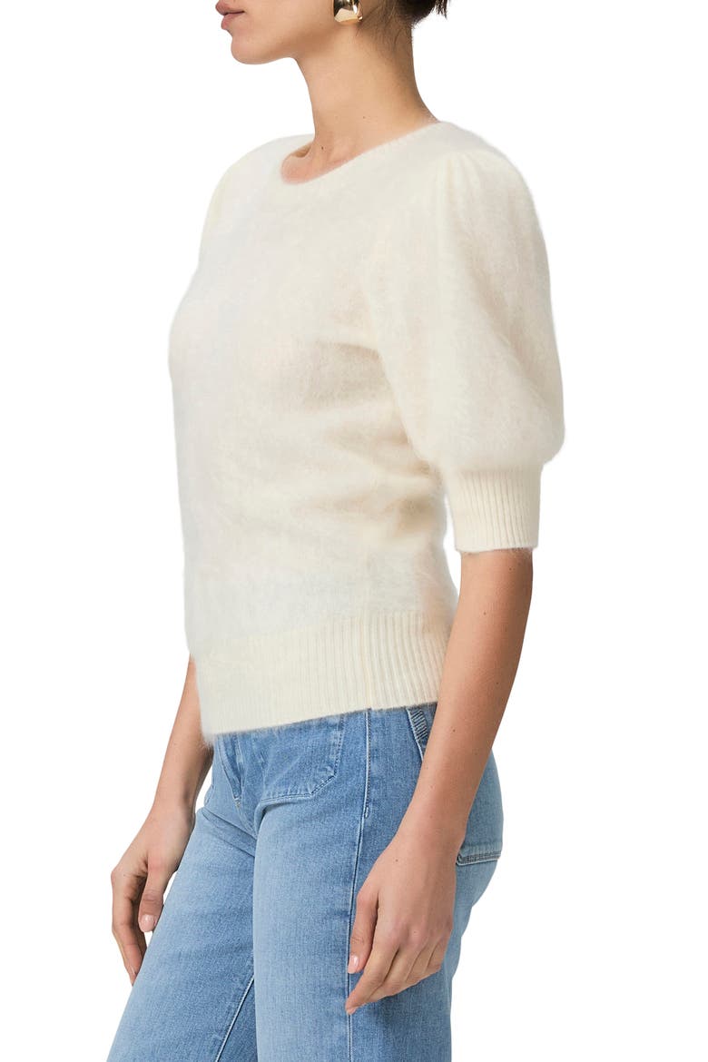Gladiolus Short Sleeve Cashmere Sweater, Alternate, color, IVORY