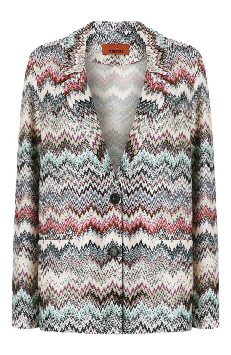 Missoni Single-breasted Blazer With Snake Pattern, Alternate, color, Multicoloured