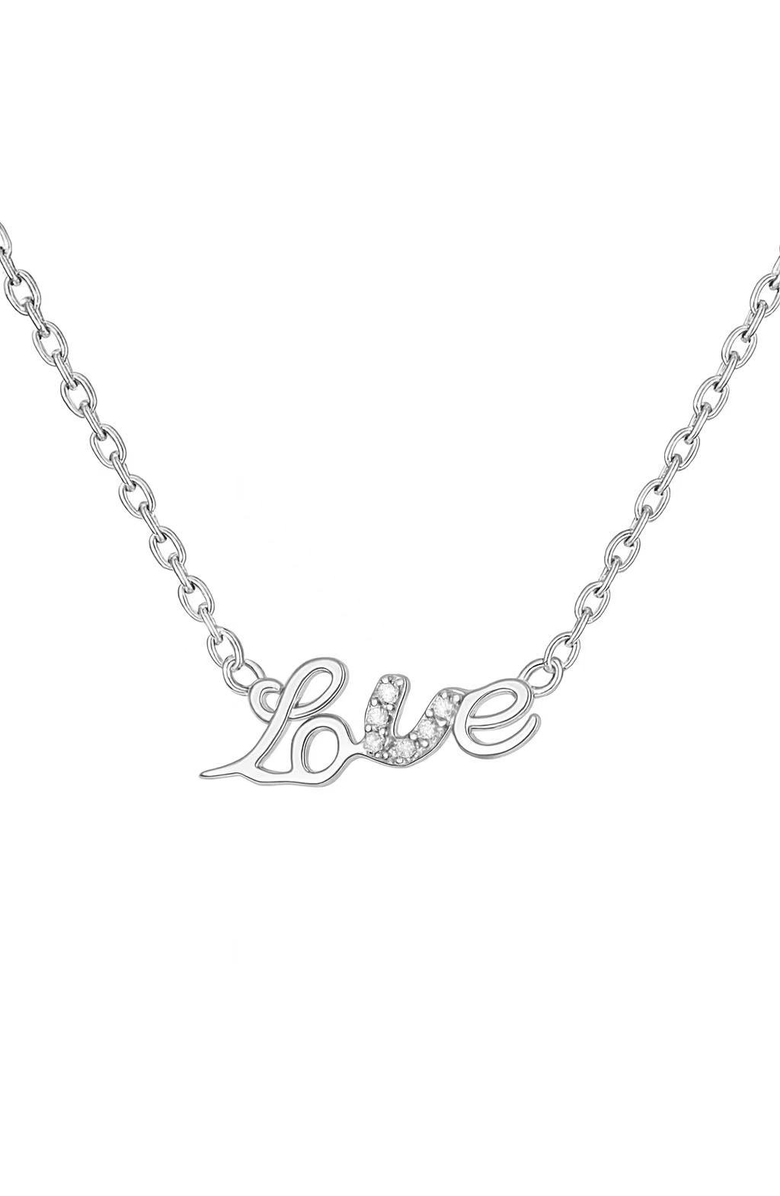 Donatello Gian Sterling Silver Love Necklace, Main, color, Silver