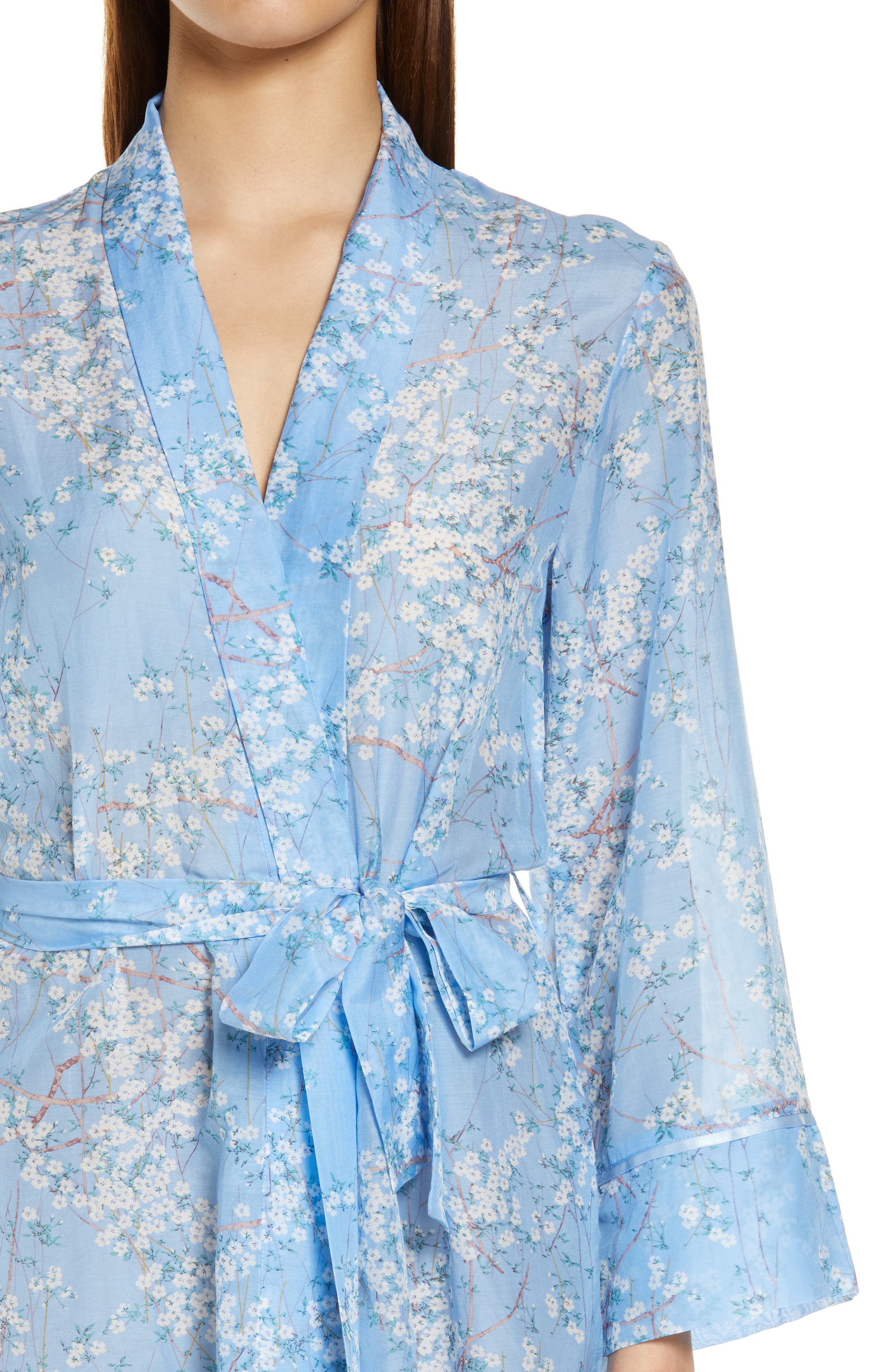 Papinelle Cherry Blossom Cotton & Silk Robe (Women) | Nordstrom