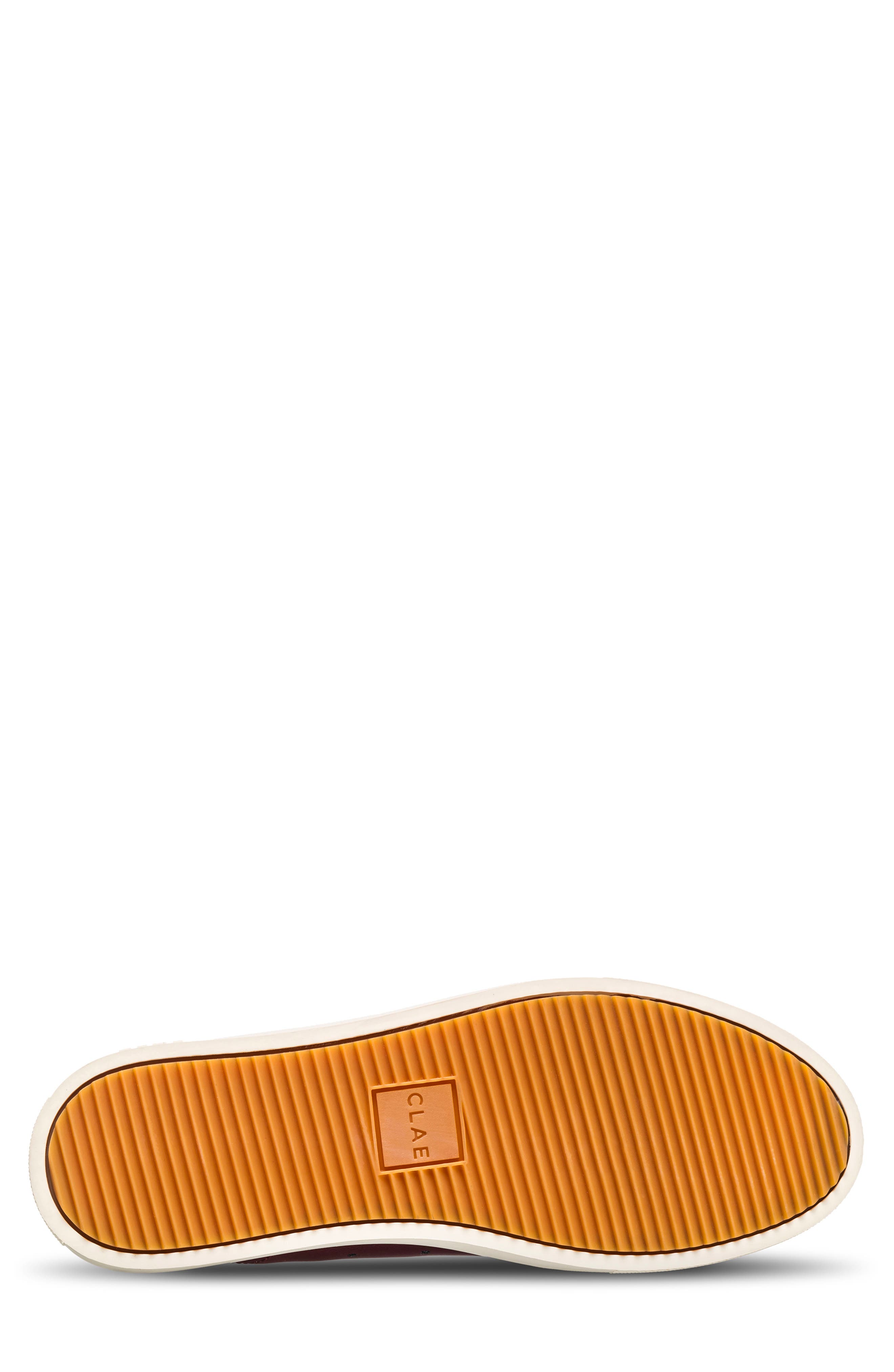 CLAE Bradley Faux Leather Sneaker, Alternate, color, Bordeaux Grape