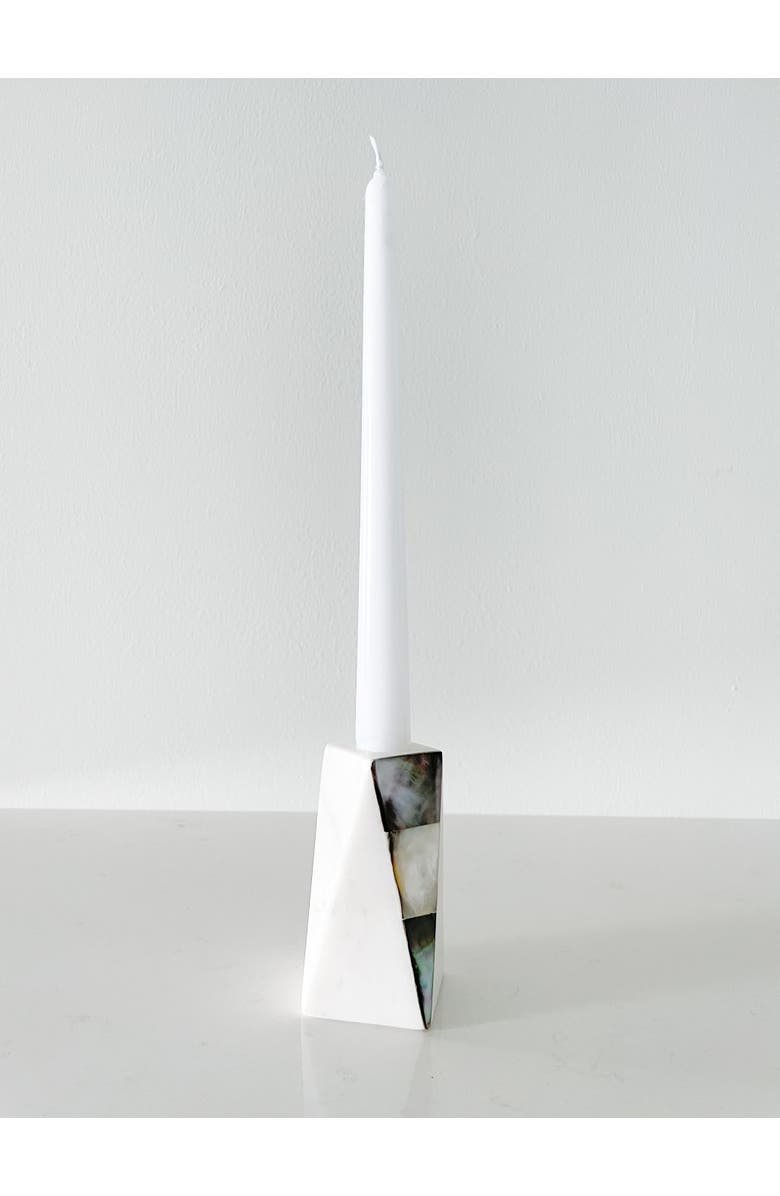 Anaya Marble Grey Pearl Candle Holders, Alternate, color, 