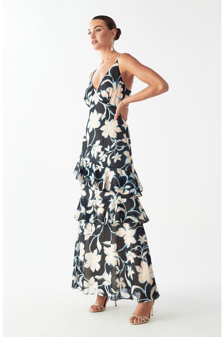 Tess Midi Dress, Alternate, color, Falling Garden