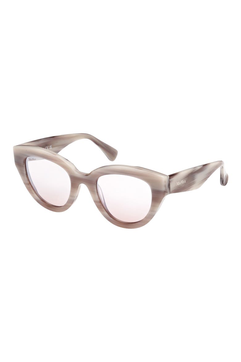 Glimpse 50mm Polarized Cat Eye Sunglasses, Alternate, color, CAMEL HORN / BROWN LENSES