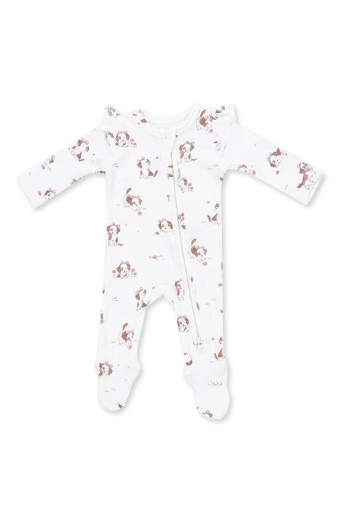 Kids' Explorer Puppy Two-Way Zip Ruffle Footie