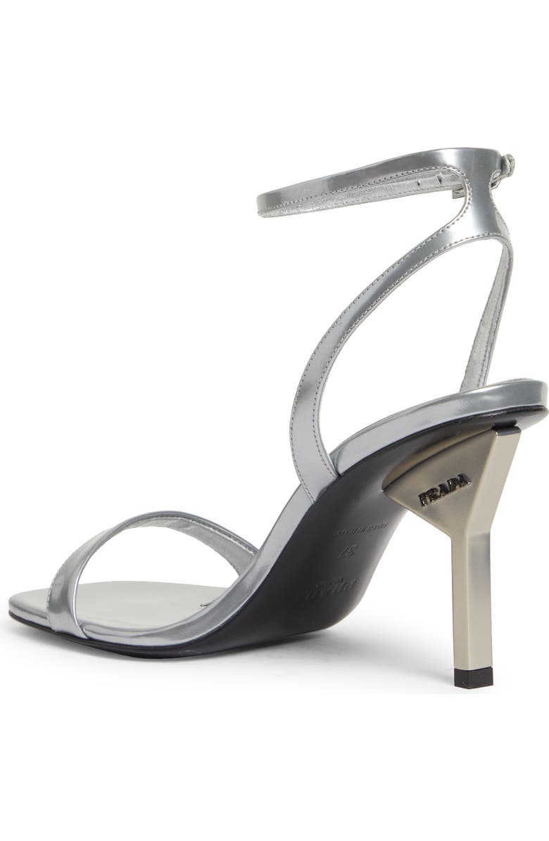 Prada Sandali Ankle Strap Sandal, Alternate, color, Argento
