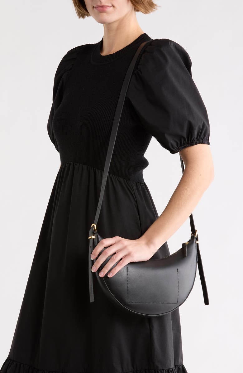 Madewell Mini The Essential Convertible Top Handle Crossbody Bag, Alternate, color, True Black