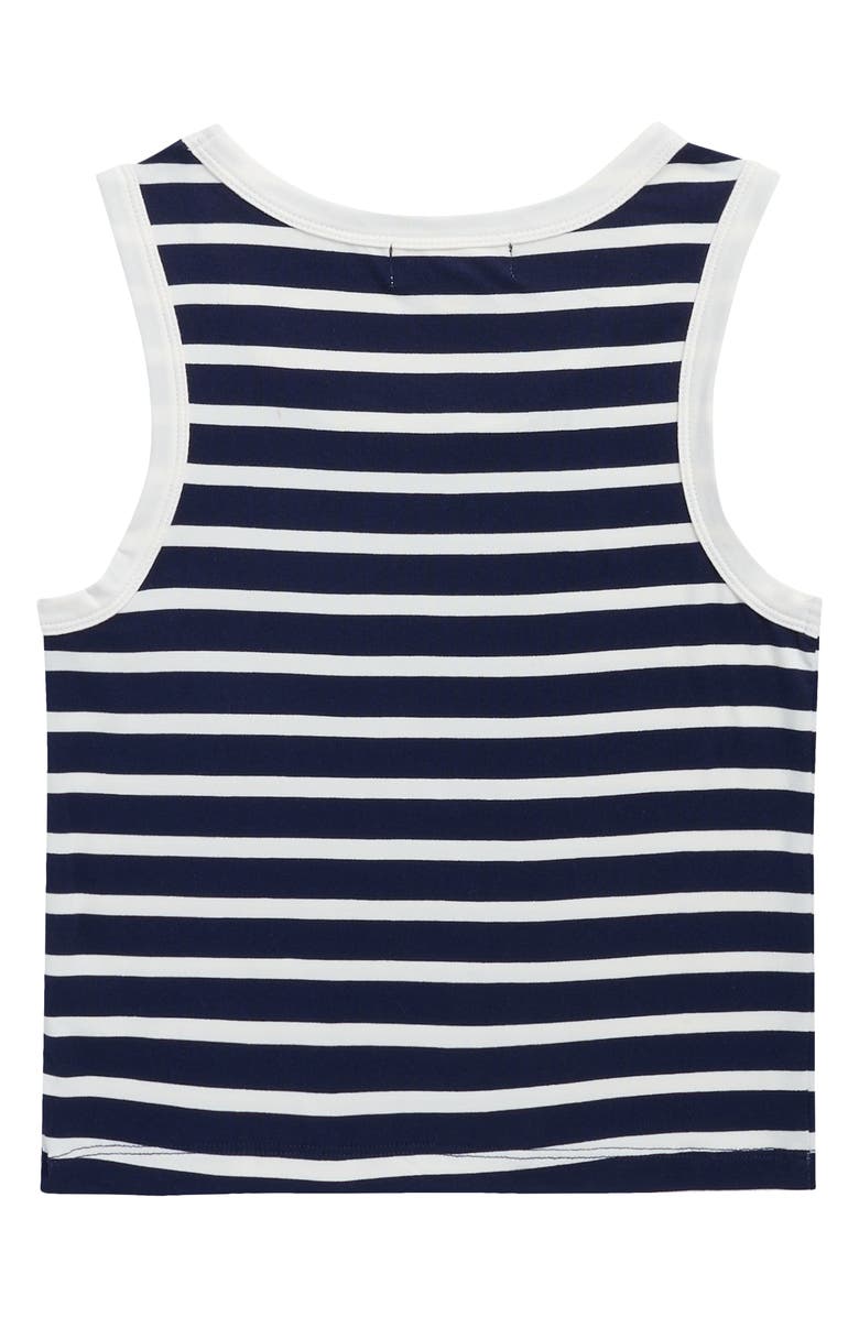 Walking on Sunshine Kids' Stripe Tank, Alternate, color, Navy/ White