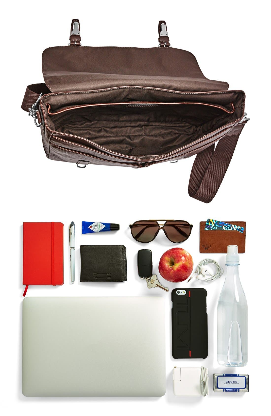 Fossil 'Graham' Leather Messenger Bag, Alternate, color, 