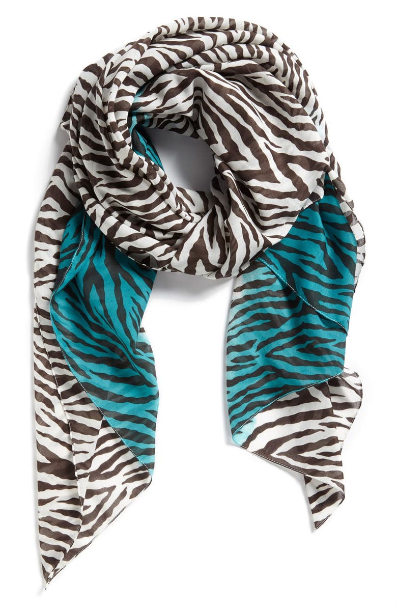 Nordstrom Zebra Print Scarf, Main, color,