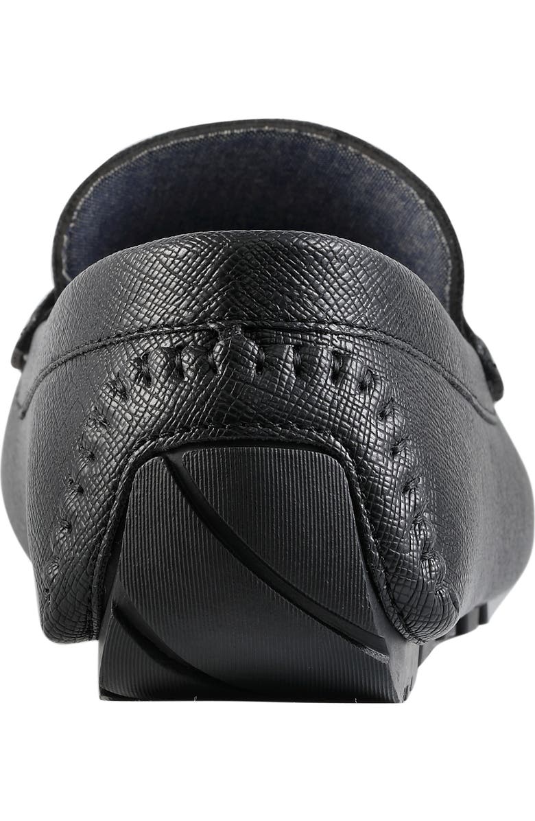 Tommy Hilfiger Attle Driver Loafer, Alternate, color, Black Saffiano Texture
