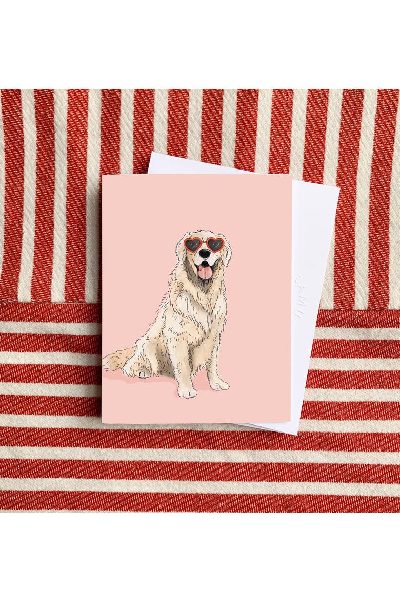 Golden Pink Heart Eyes Love Greeting Card Pack, Alternate, color, Multi-Pack