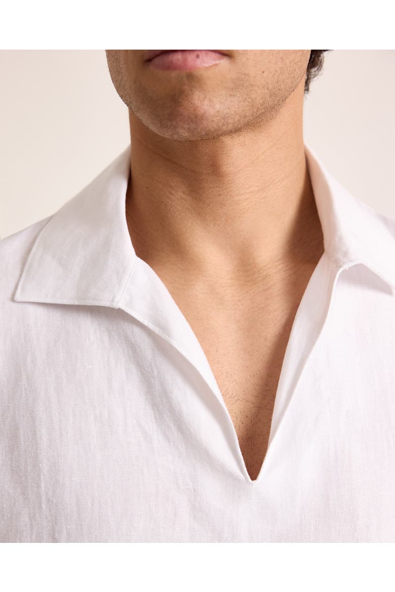 Vincent Linen Relaxed Fit Overhead Linen Shirt, Alternate, color, White
