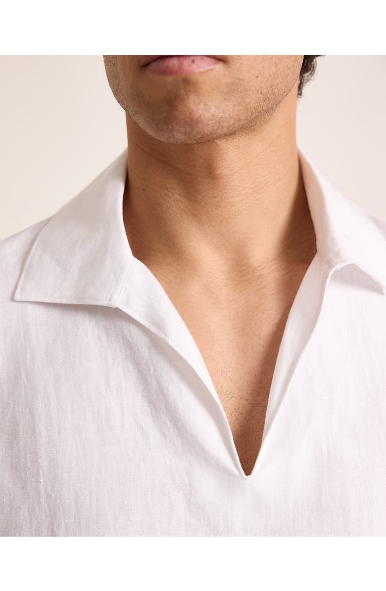 Orlebar Brown Vincent Linen Relaxed Fit Overhead Linen Shirt, Alternate, color, White