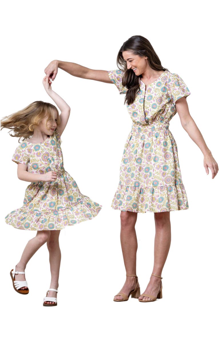 Hope & Henry Women's Organic Split Neck Tiered Dress, Alternate, color, 