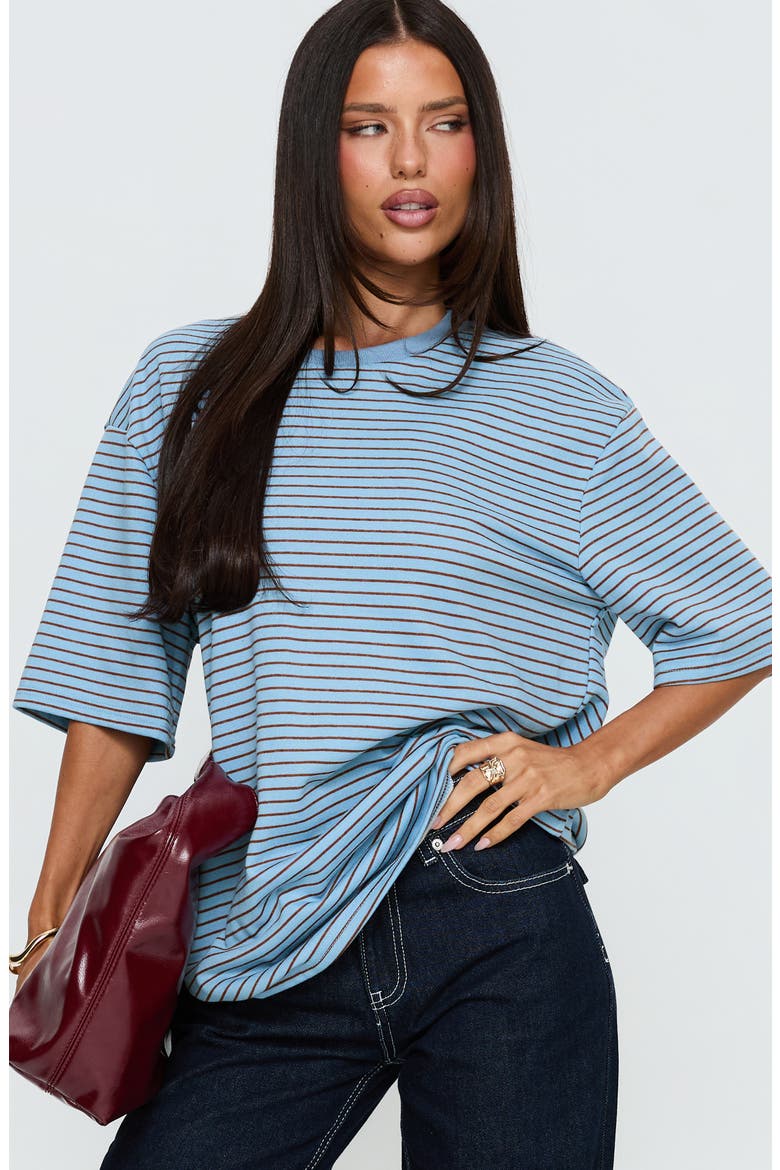 Kaitlan Oversized Striped Tee, Alternate, color, MULTI