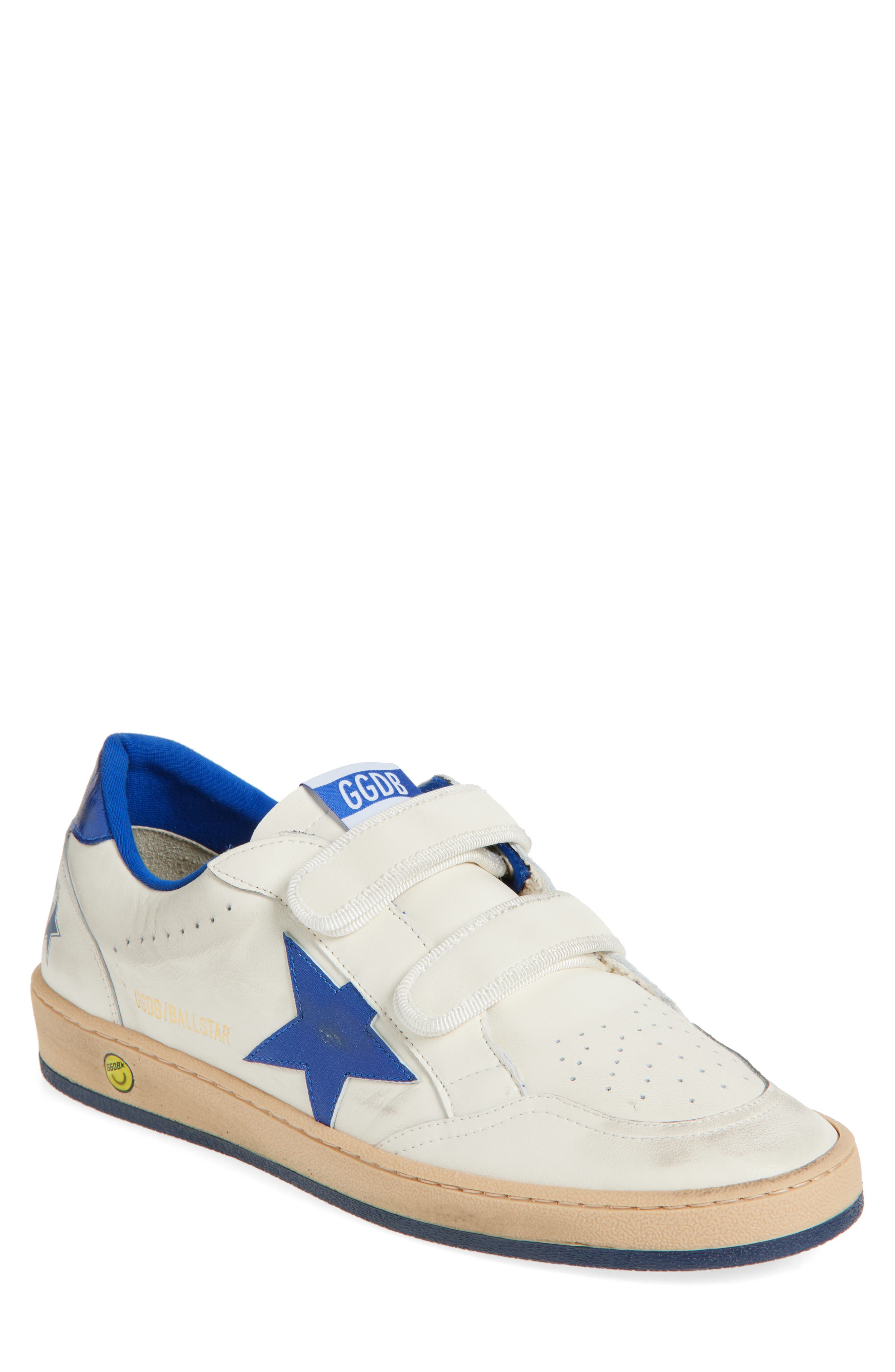 Golden Goose Kids' Ball Star Sneaker, Main, color, White/ Blue