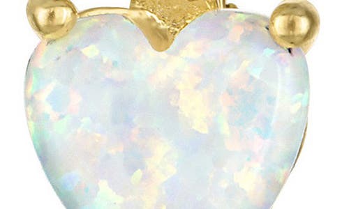 Fzn Kid's Heart Hoop Earrings In Yellow