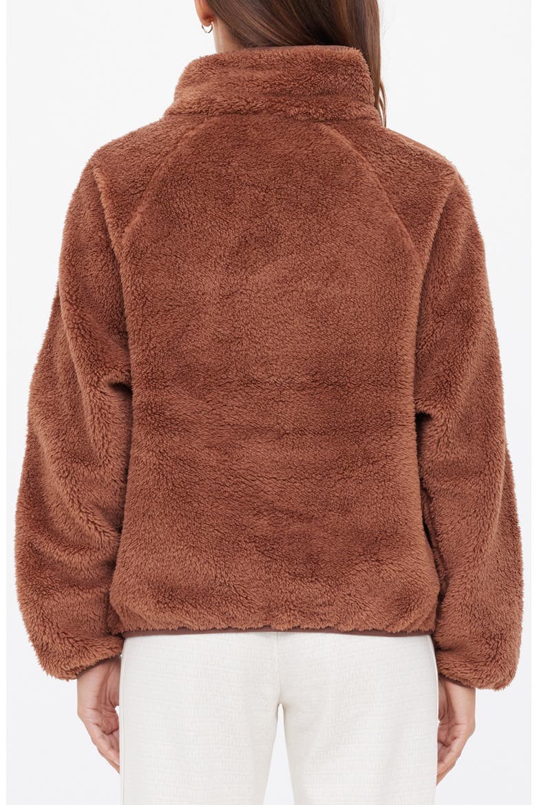 Harlow Quarter Zip Fleece Pullover, Alternate, color, BROWN