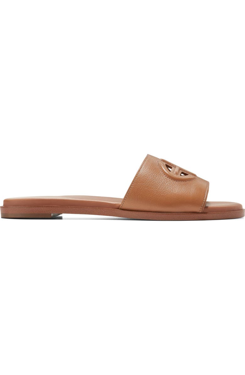 Cole Haan Flynn Logo Slide Sandal, Alternate, color, Pecan Leather