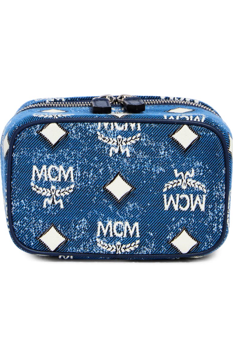 MCM Aren Crossbody Bag, Alternate, color, Denim Blue