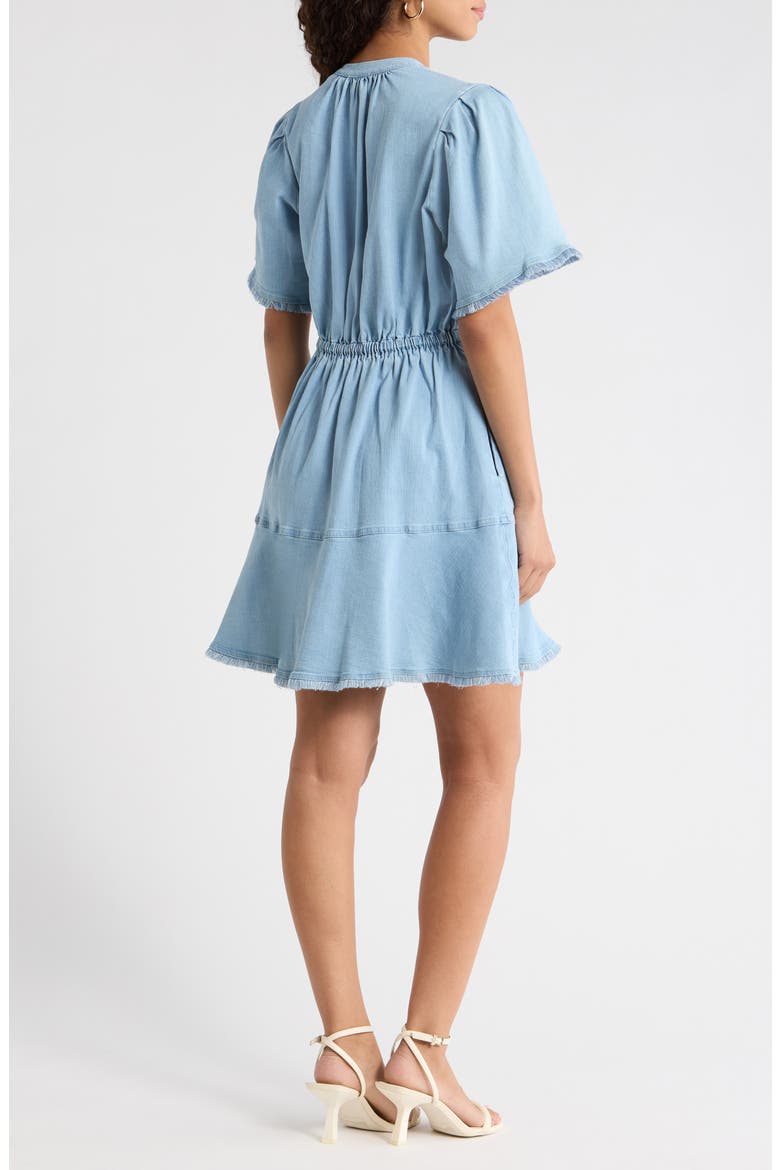 Gabriella Denim Nimmy Fringe Dress, Alternate, color, LIGHT DENIM