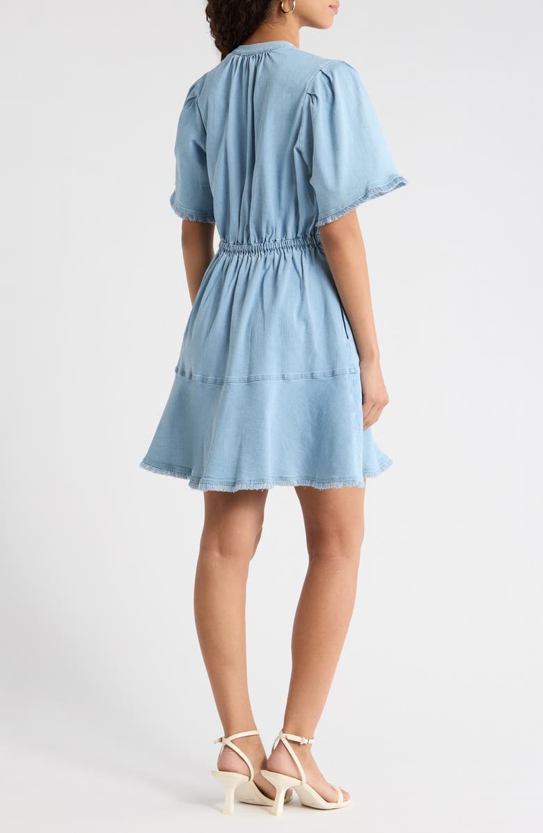 SUGARLIPS Gabriella Denim Nimmy Fringe Dress, Alternate, color, Light Denim