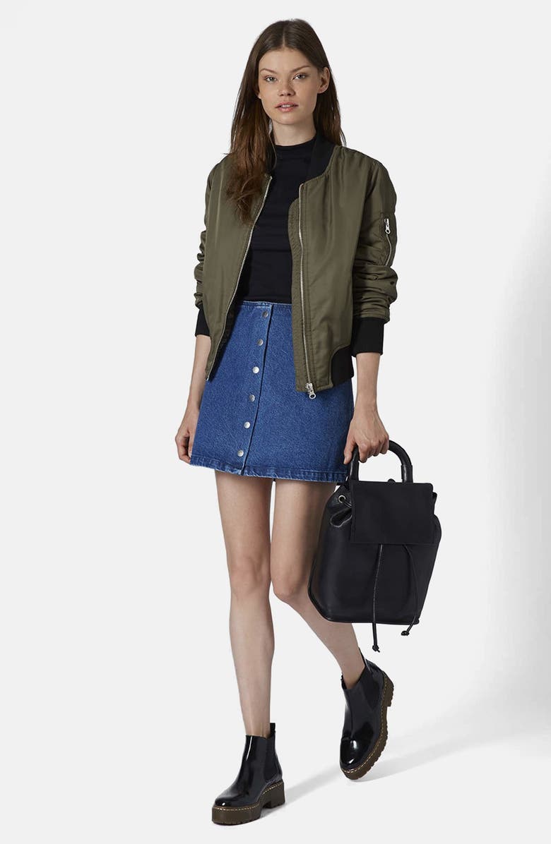 Topshop Sleeveless Funnel Top, Alternate, color,