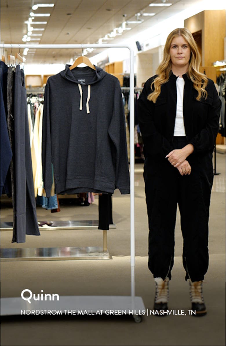 Waffle Knit Cotton Blend Hoodie, sales video thumbnail