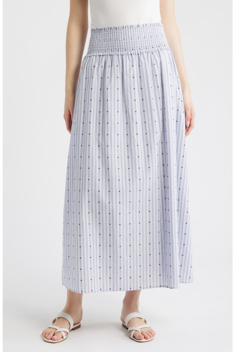 The Delphine Nap Maxi Skirt, Main, color, NAVY/WHITE