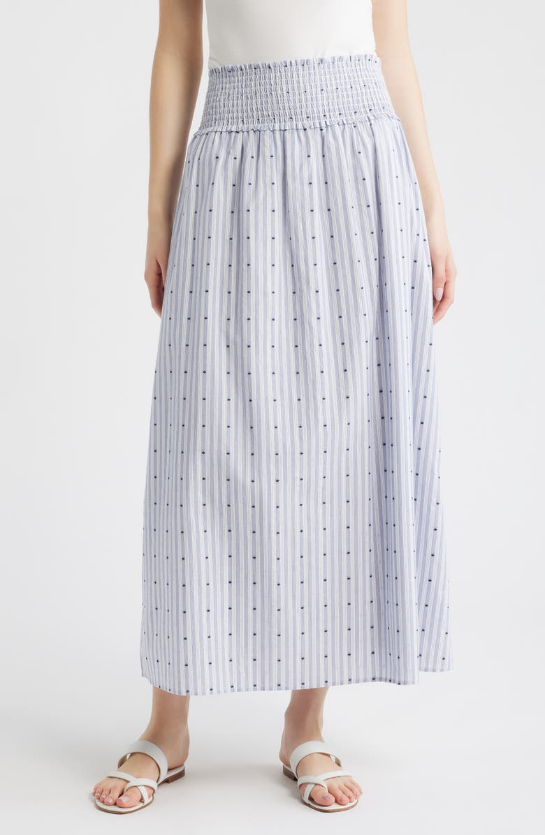 Hill House Home The Delphine Nap Maxi Skirt, Main, color, Navy/White