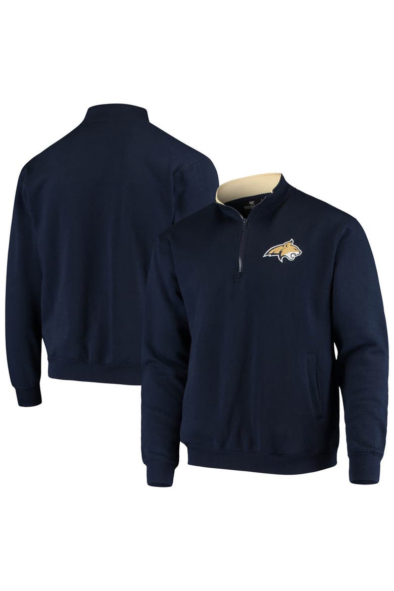 Men's Colosseum Navy Montana State Bobcats Tortugas Logo Quarter-Zip Jacket, Alternate, color, Navy