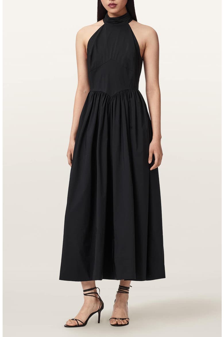 Arora Sleeveless A-Line Dress, Main, color, BLACK