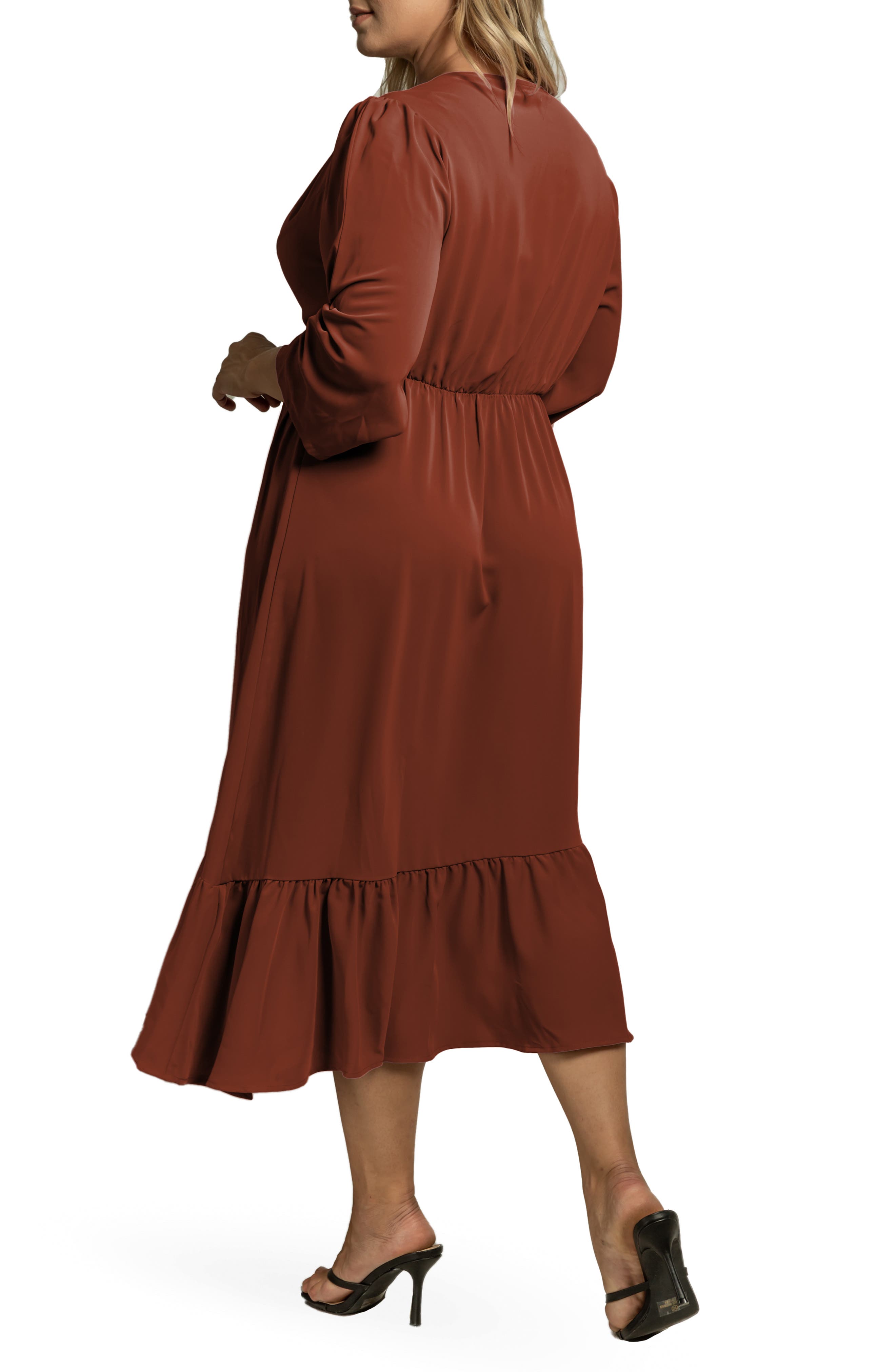 Kelsie Ruffle Hem Wrap Dress - image 2